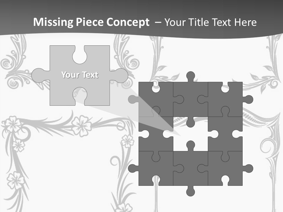 A Set Of Four Square Frames With Floral Designs On Them PowerPoint Template