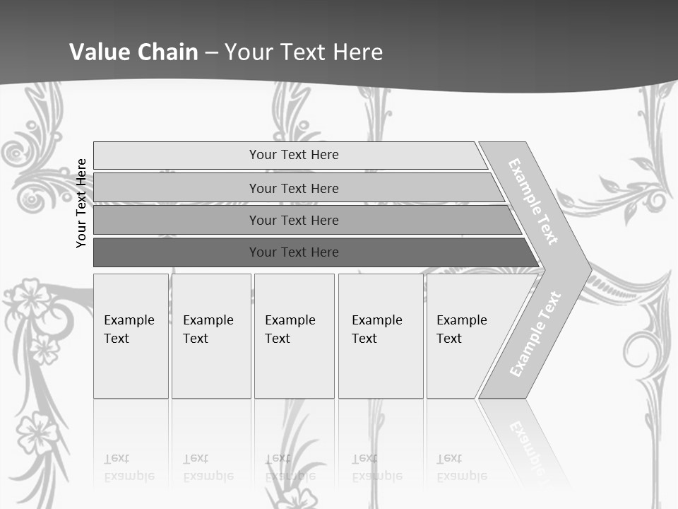 A Set Of Four Square Frames With Floral Designs On Them PowerPoint Template