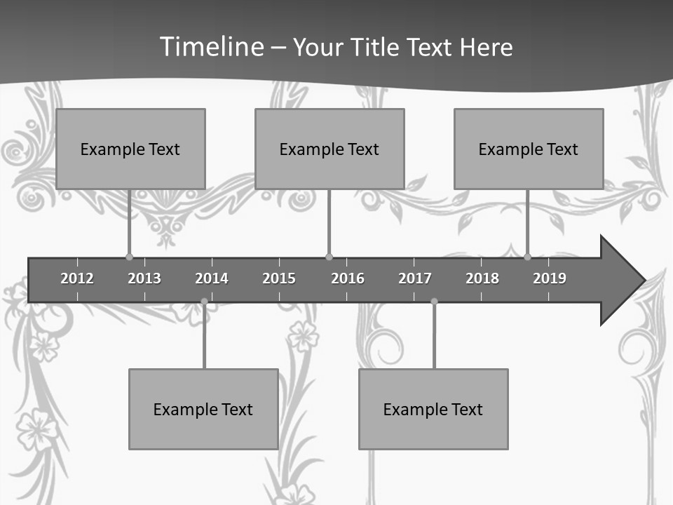 A Set Of Four Square Frames With Floral Designs On Them PowerPoint Template