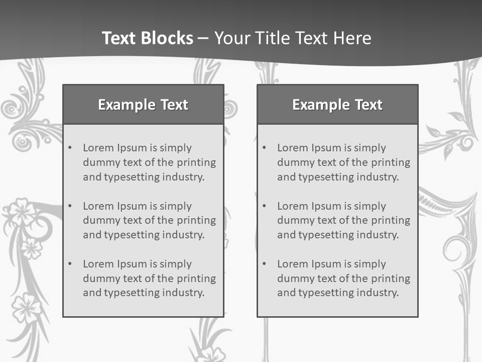 A Set Of Four Square Frames With Floral Designs On Them PowerPoint Template
