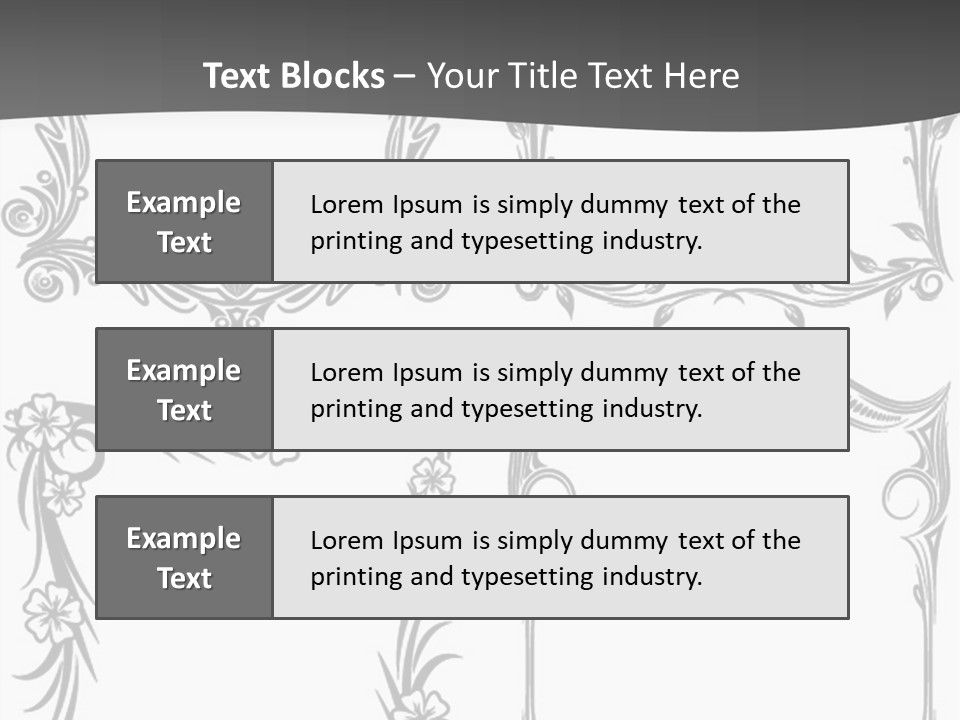A Set Of Four Square Frames With Floral Designs On Them PowerPoint Template
