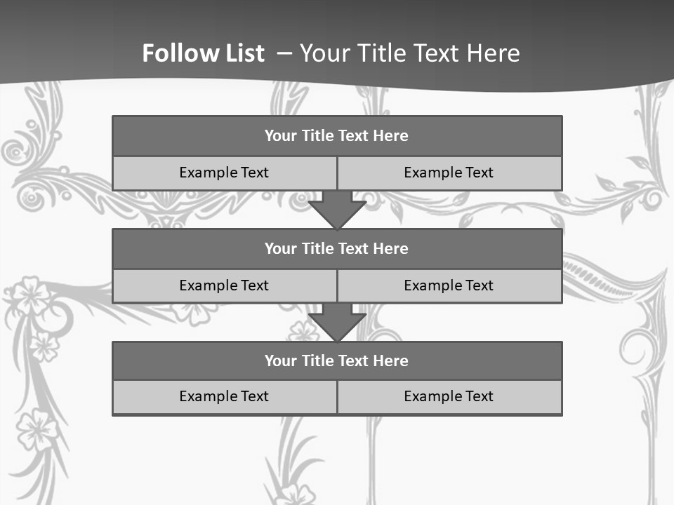 A Set Of Four Square Frames With Floral Designs On Them PowerPoint Template