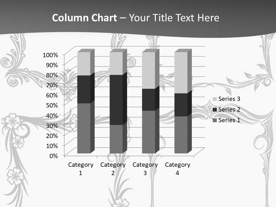 A Set Of Four Square Frames With Floral Designs On Them PowerPoint Template