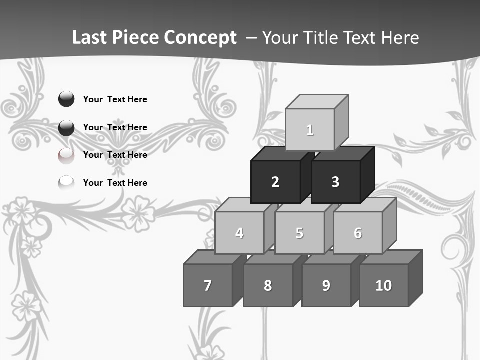 A Set Of Four Square Frames With Floral Designs On Them PowerPoint Template