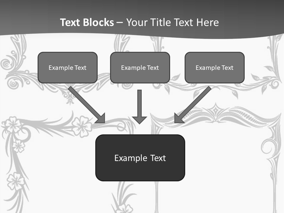 A Set Of Four Square Frames With Floral Designs On Them PowerPoint Template