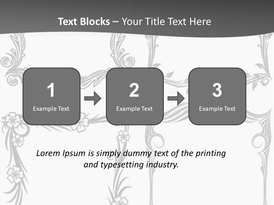 A Set Of Four Square Frames With Floral Designs On Them PowerPoint Template