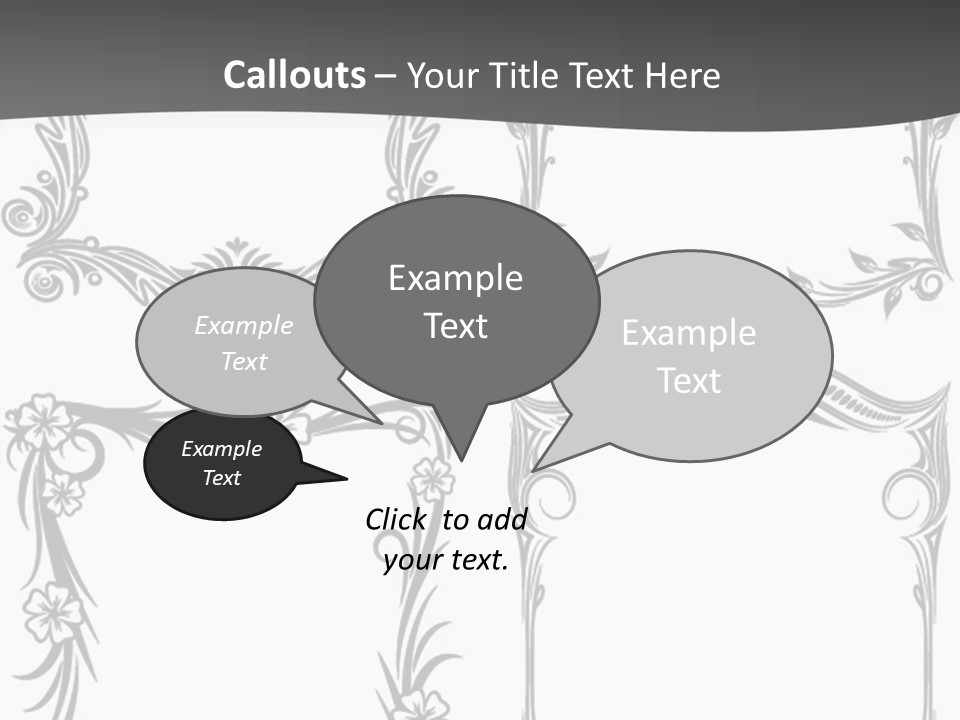A Set Of Four Square Frames With Floral Designs On Them PowerPoint Template