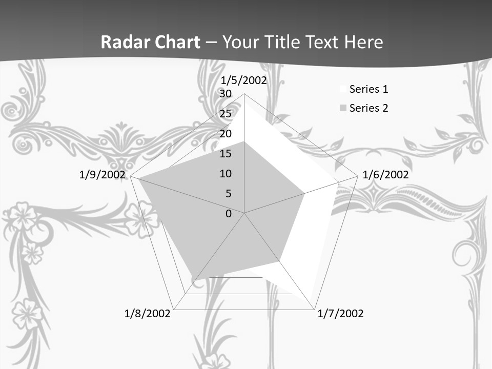 A Set Of Four Square Frames With Floral Designs On Them PowerPoint Template