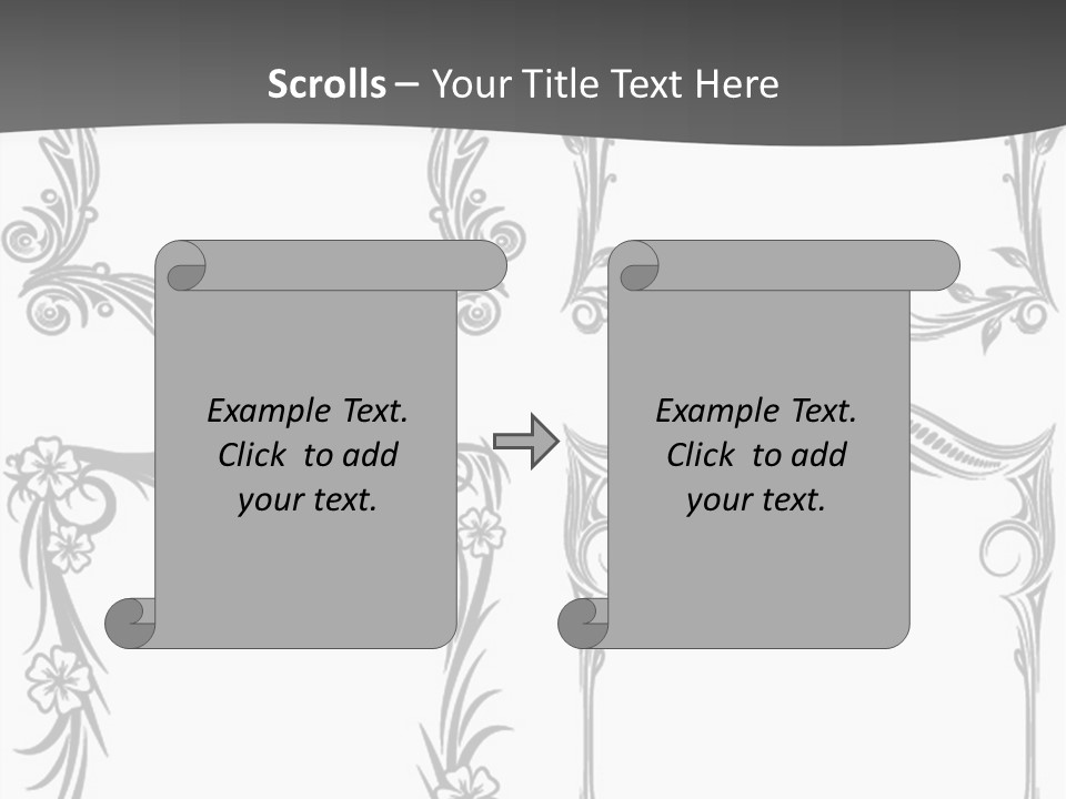 A Set Of Four Square Frames With Floral Designs On Them PowerPoint Template
