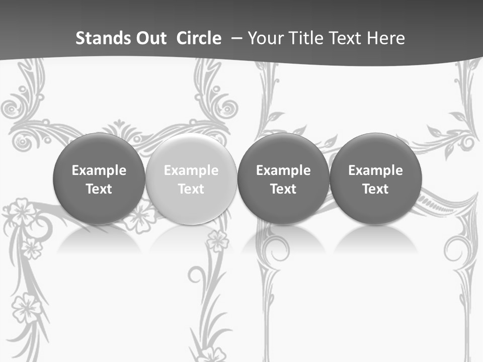 A Set Of Four Square Frames With Floral Designs On Them PowerPoint Template