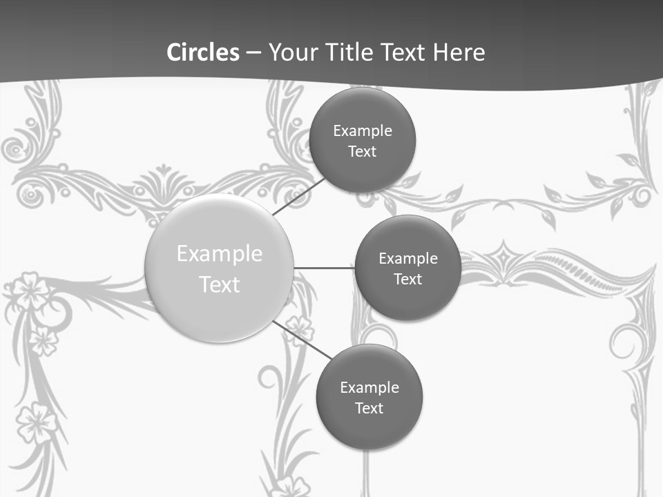 A Set Of Four Square Frames With Floral Designs On Them PowerPoint Template