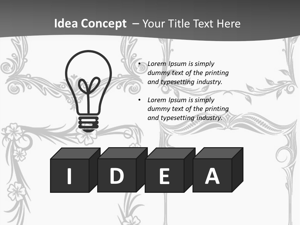 A Set Of Four Square Frames With Floral Designs On Them PowerPoint Template