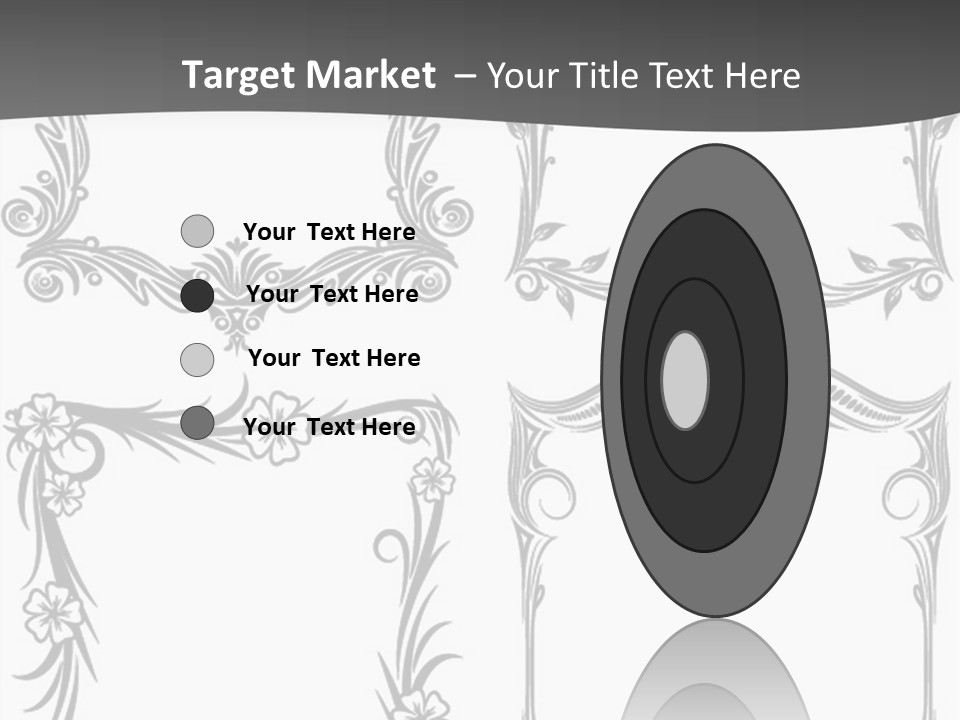 A Set Of Four Square Frames With Floral Designs On Them PowerPoint Template