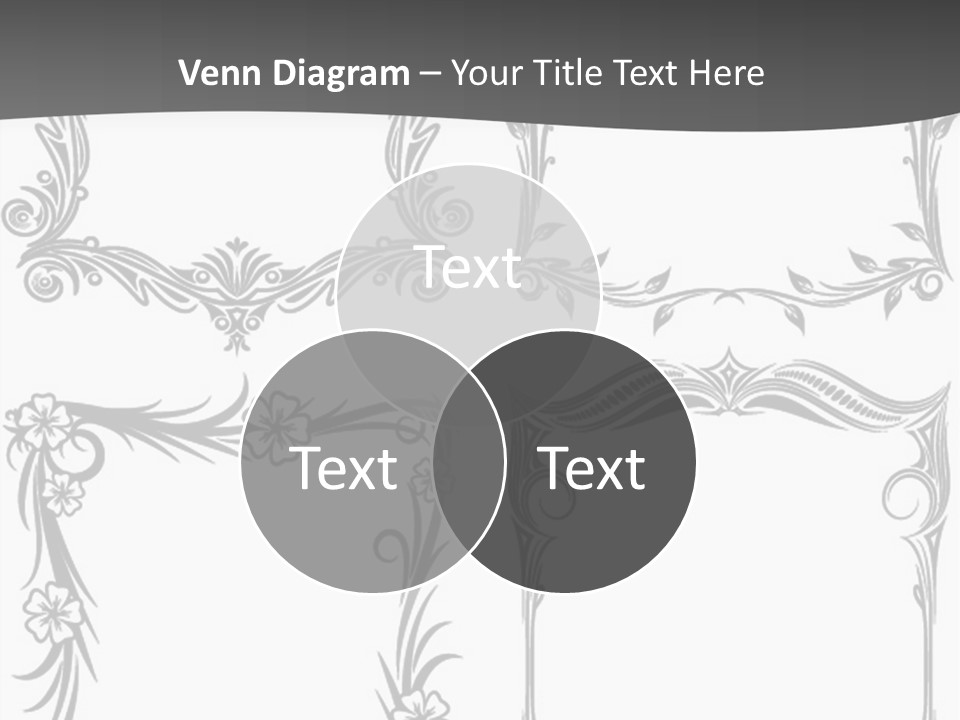 A Set Of Four Square Frames With Floral Designs On Them PowerPoint Template