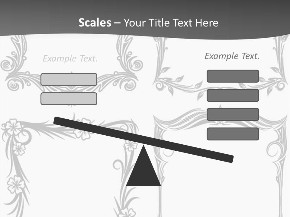 A Set Of Four Square Frames With Floral Designs On Them PowerPoint Template