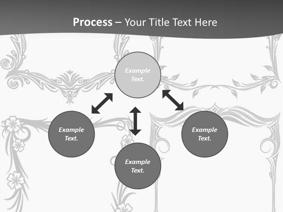 A Set Of Four Square Frames With Floral Designs On Them PowerPoint Template