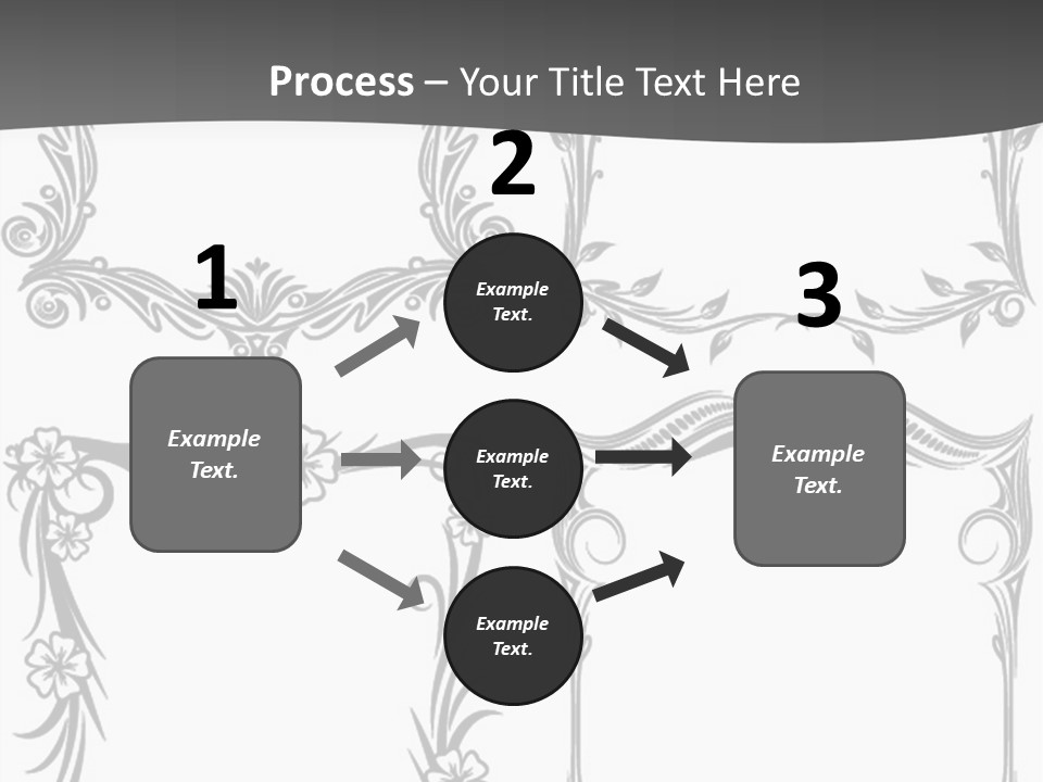 A Set Of Four Square Frames With Floral Designs On Them PowerPoint Template