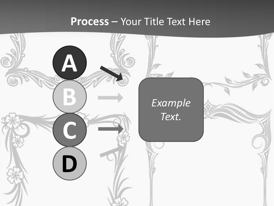 A Set Of Four Square Frames With Floral Designs On Them PowerPoint Template