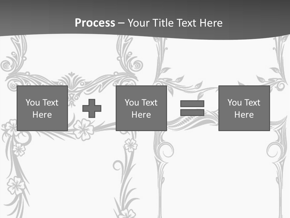 A Set Of Four Square Frames With Floral Designs On Them PowerPoint Template