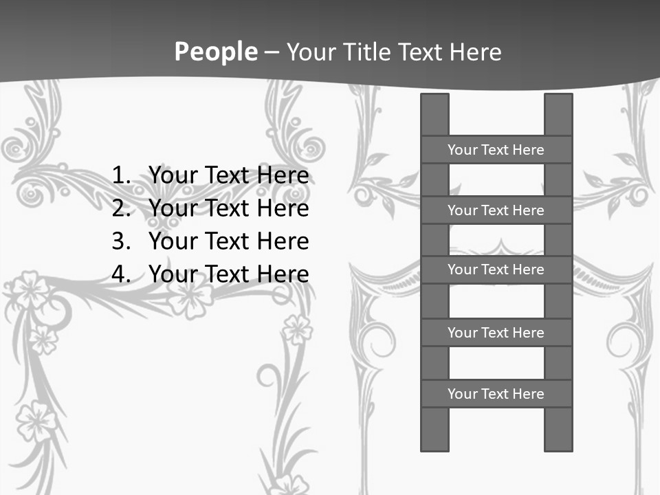 A Set Of Four Square Frames With Floral Designs On Them PowerPoint Template