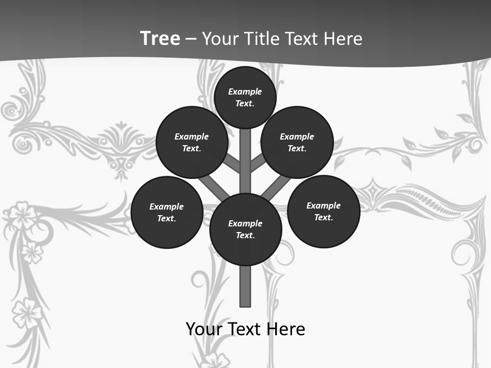 A Set Of Four Square Frames With Floral Designs On Them PowerPoint Template