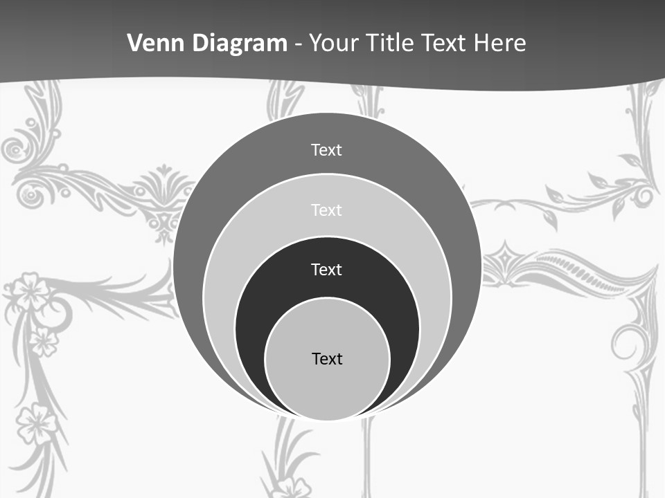 A Set Of Four Square Frames With Floral Designs On Them PowerPoint Template