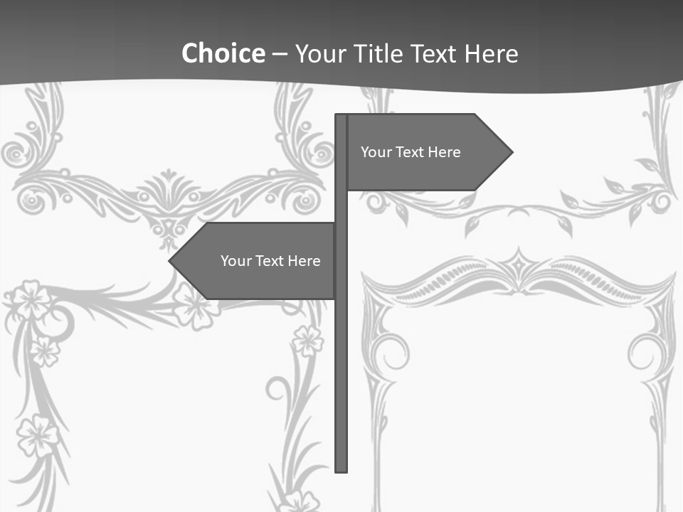 A Set Of Four Square Frames With Floral Designs On Them PowerPoint Template