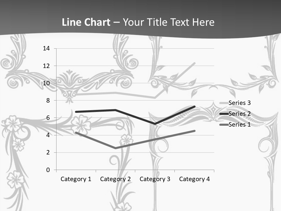 A Set Of Four Square Frames With Floral Designs On Them PowerPoint Template