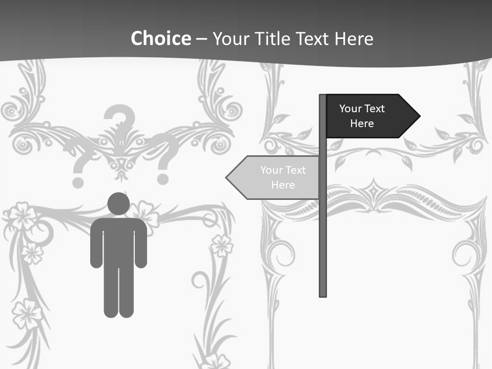 A Set Of Four Square Frames With Floral Designs On Them PowerPoint Template
