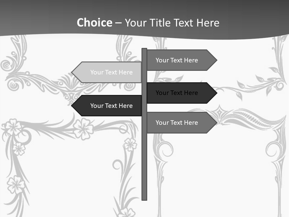 A Set Of Four Square Frames With Floral Designs On Them PowerPoint Template