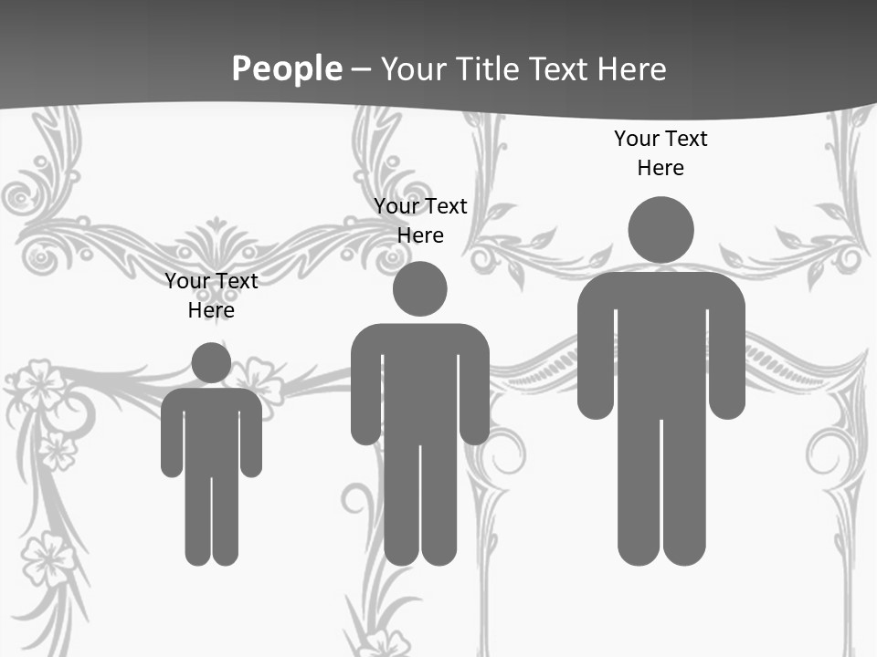 A Set Of Four Square Frames With Floral Designs On Them PowerPoint Template