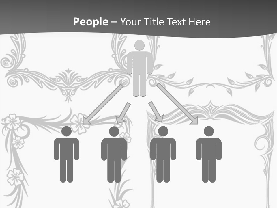 A Set Of Four Square Frames With Floral Designs On Them PowerPoint Template