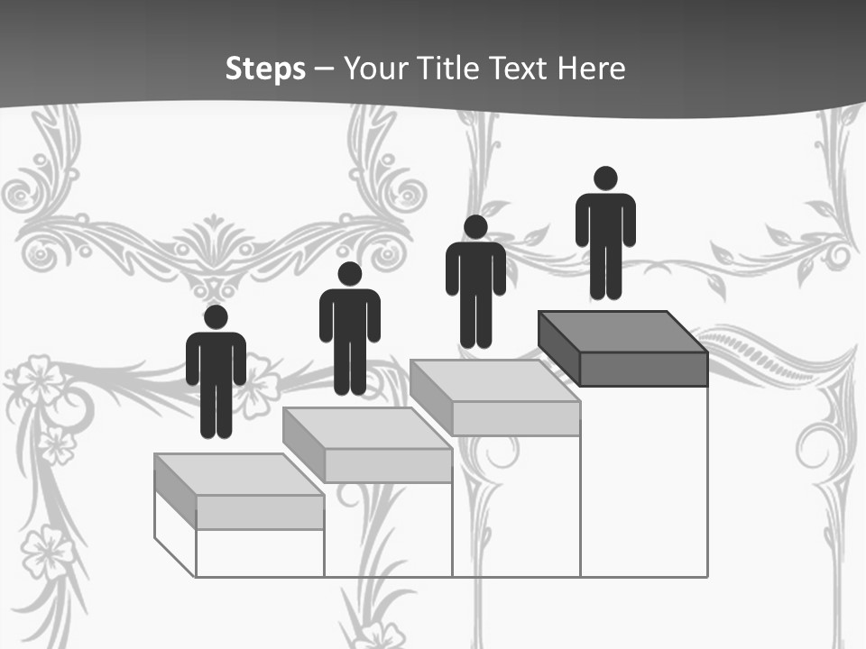 A Set Of Four Square Frames With Floral Designs On Them PowerPoint Template