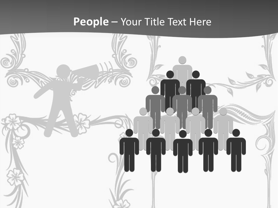 A Set Of Four Square Frames With Floral Designs On Them PowerPoint Template