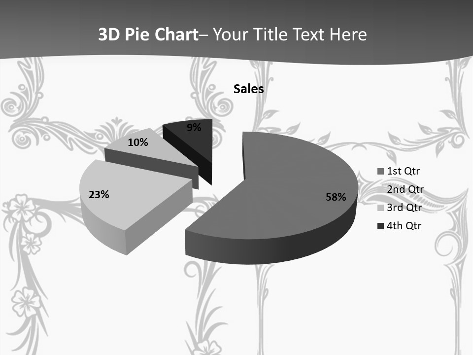 A Set Of Four Square Frames With Floral Designs On Them PowerPoint Template