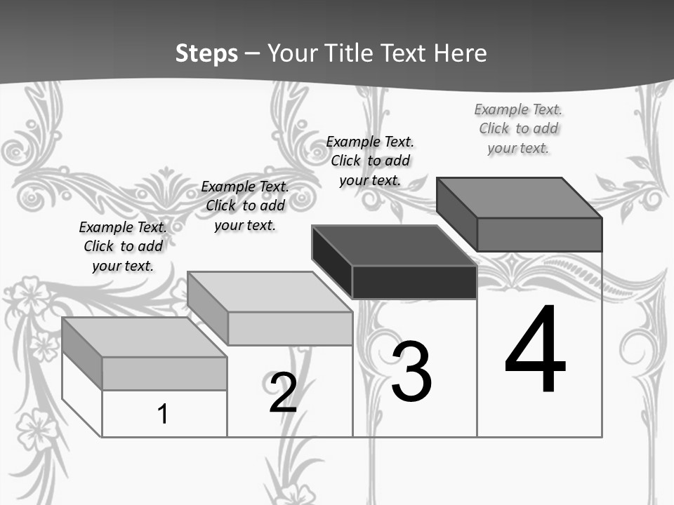 A Set Of Four Square Frames With Floral Designs On Them PowerPoint Template