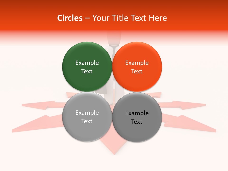 A Person Standing In Front Of A Red Arrow PowerPoint Template