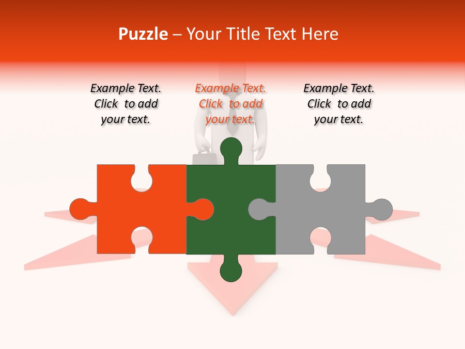 A Person Standing In Front Of A Red Arrow PowerPoint Template