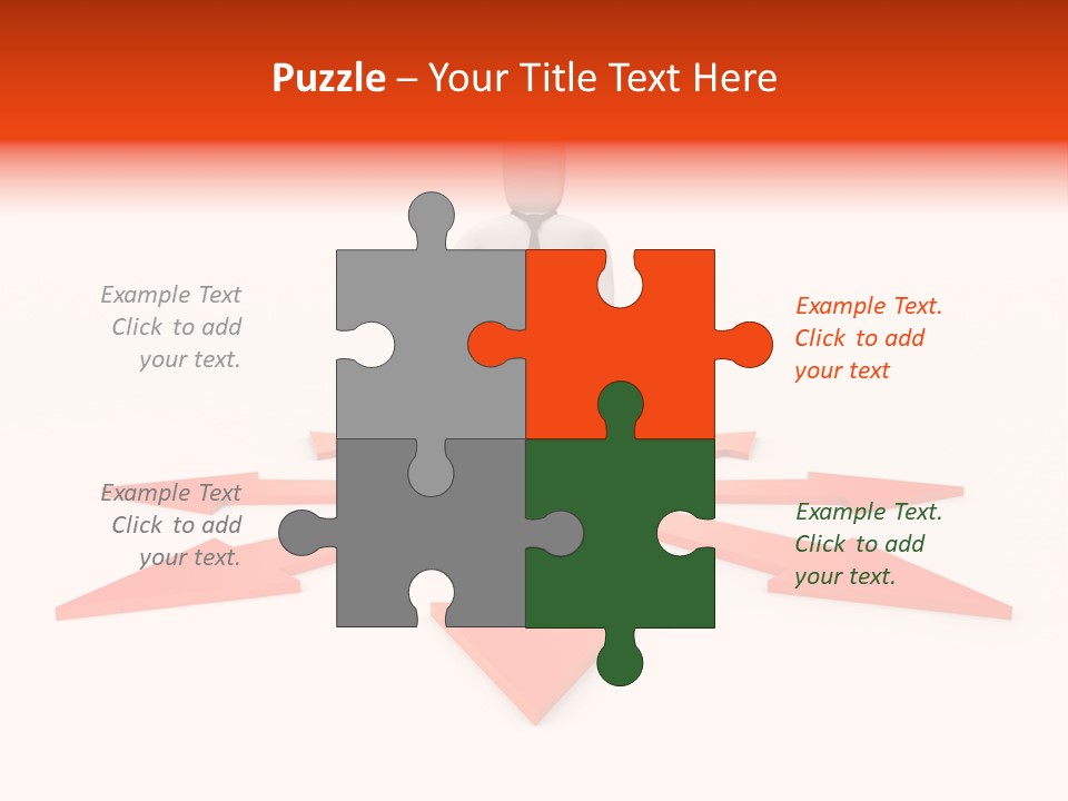 A Person Standing In Front Of A Red Arrow PowerPoint Template