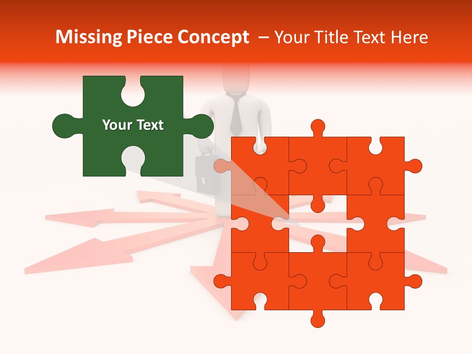 A Person Standing In Front Of A Red Arrow PowerPoint Template