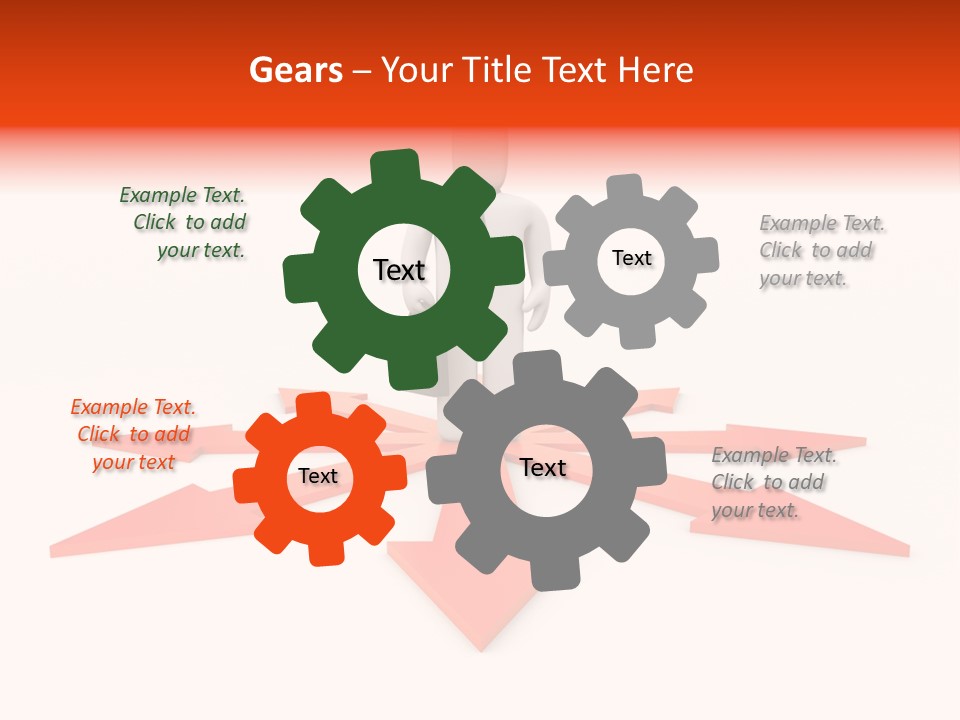 A Person Standing In Front Of A Red Arrow PowerPoint Template