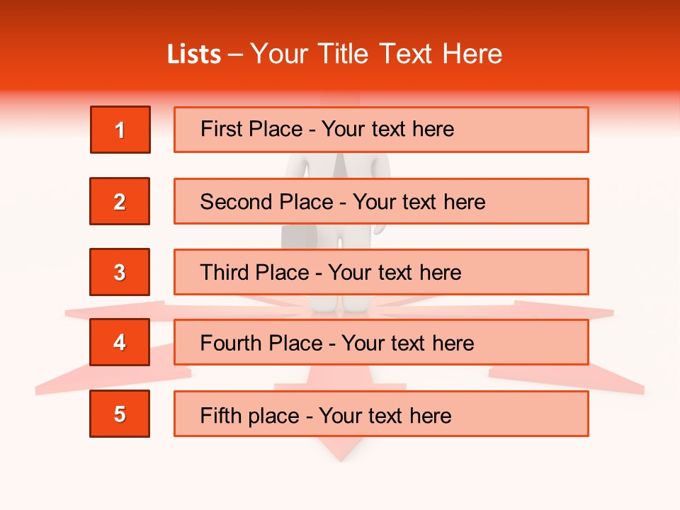 A Person Standing In Front Of A Red Arrow PowerPoint Template