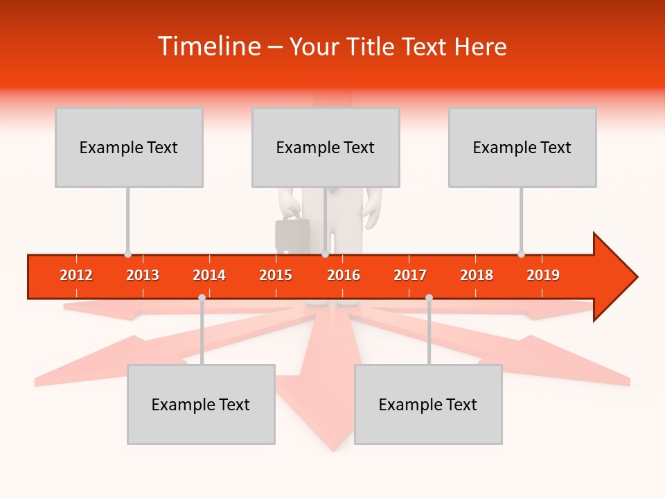 A Person Standing In Front Of A Red Arrow PowerPoint Template