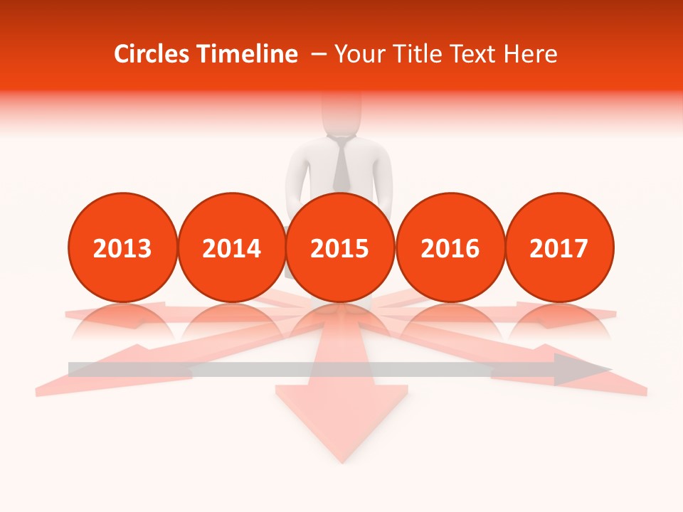 A Person Standing In Front Of A Red Arrow PowerPoint Template