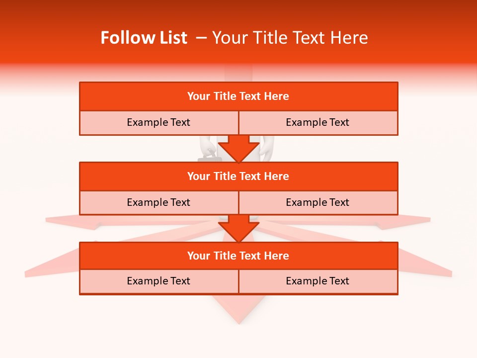 A Person Standing In Front Of A Red Arrow PowerPoint Template