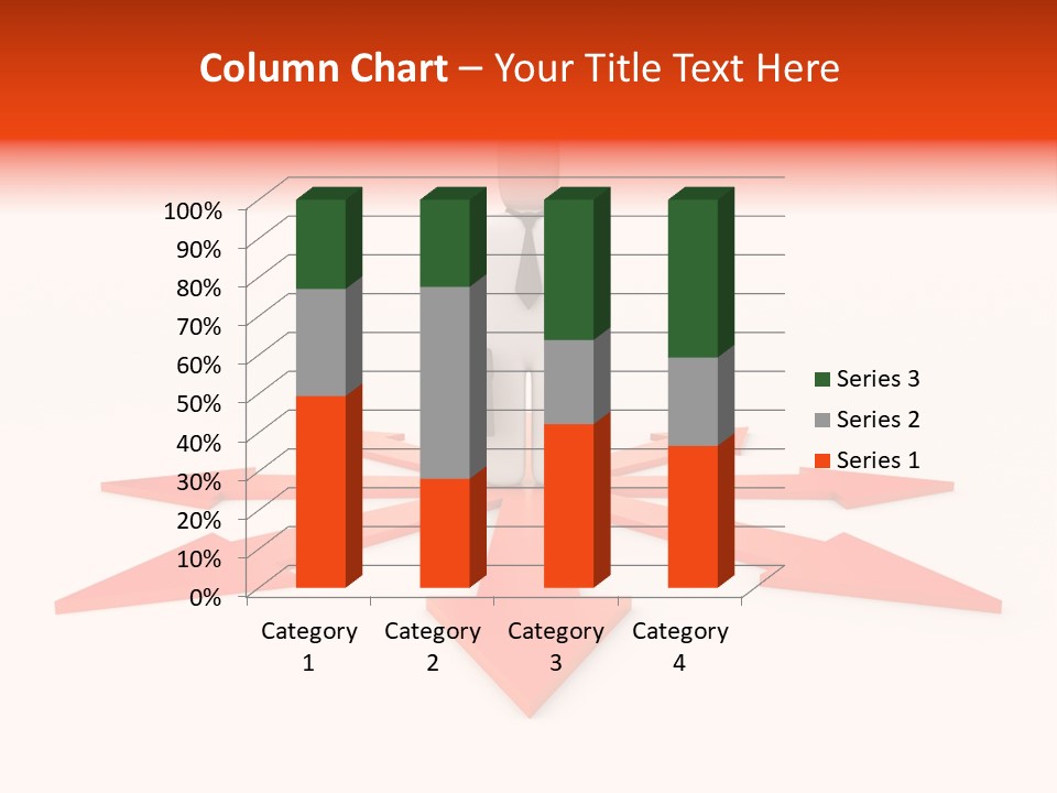 A Person Standing In Front Of A Red Arrow PowerPoint Template