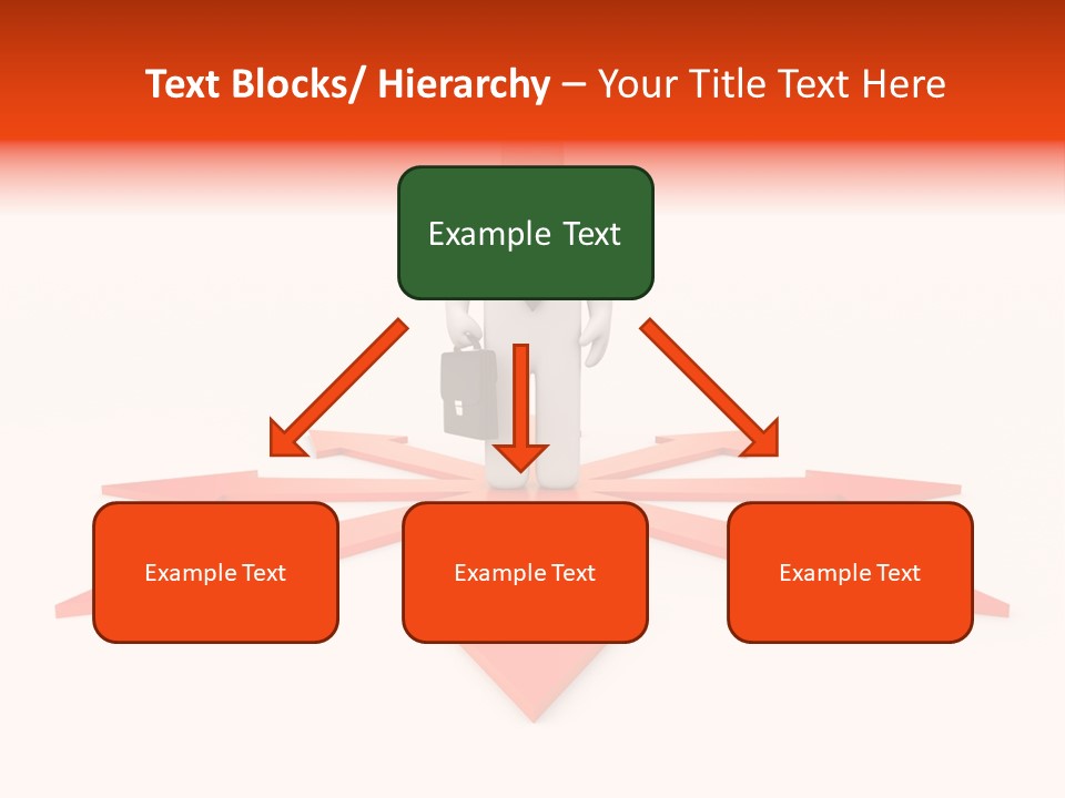 A Person Standing In Front Of A Red Arrow PowerPoint Template