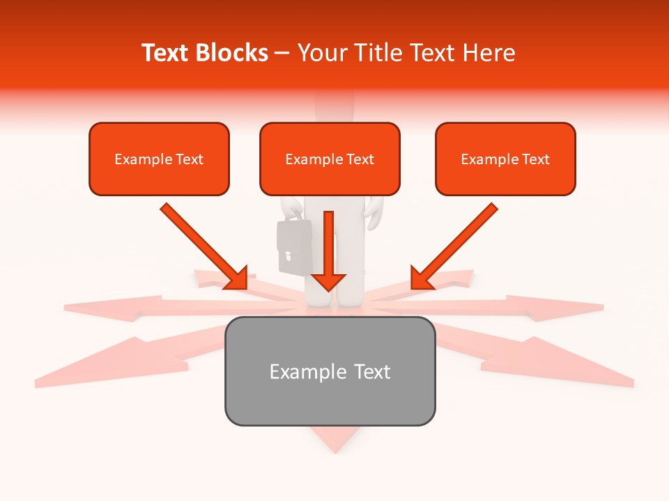 A Person Standing In Front Of A Red Arrow PowerPoint Template