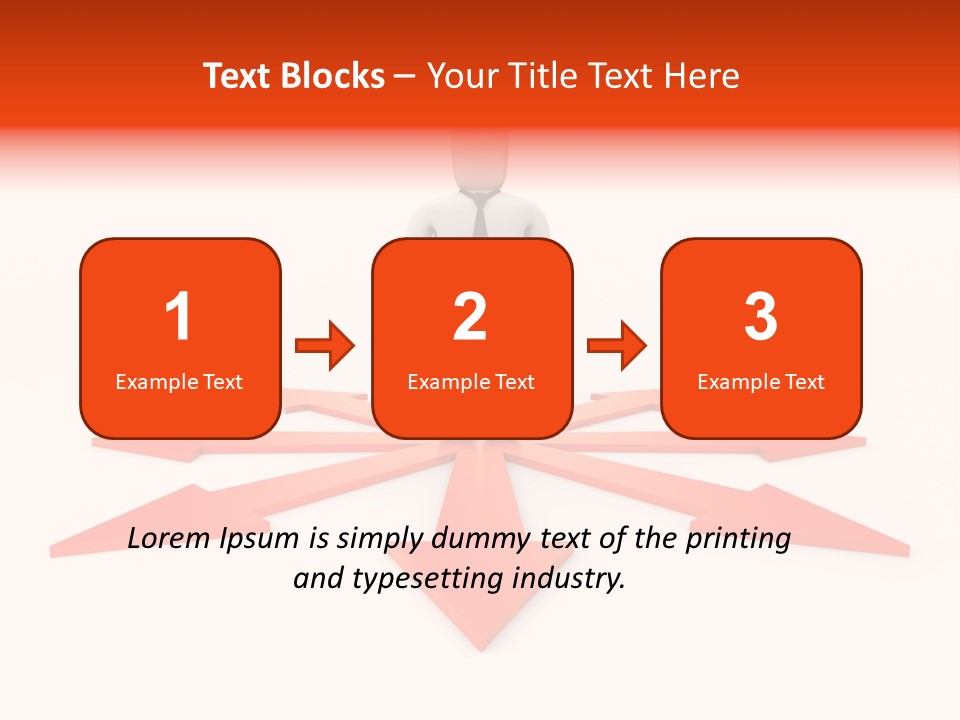 A Person Standing In Front Of A Red Arrow PowerPoint Template