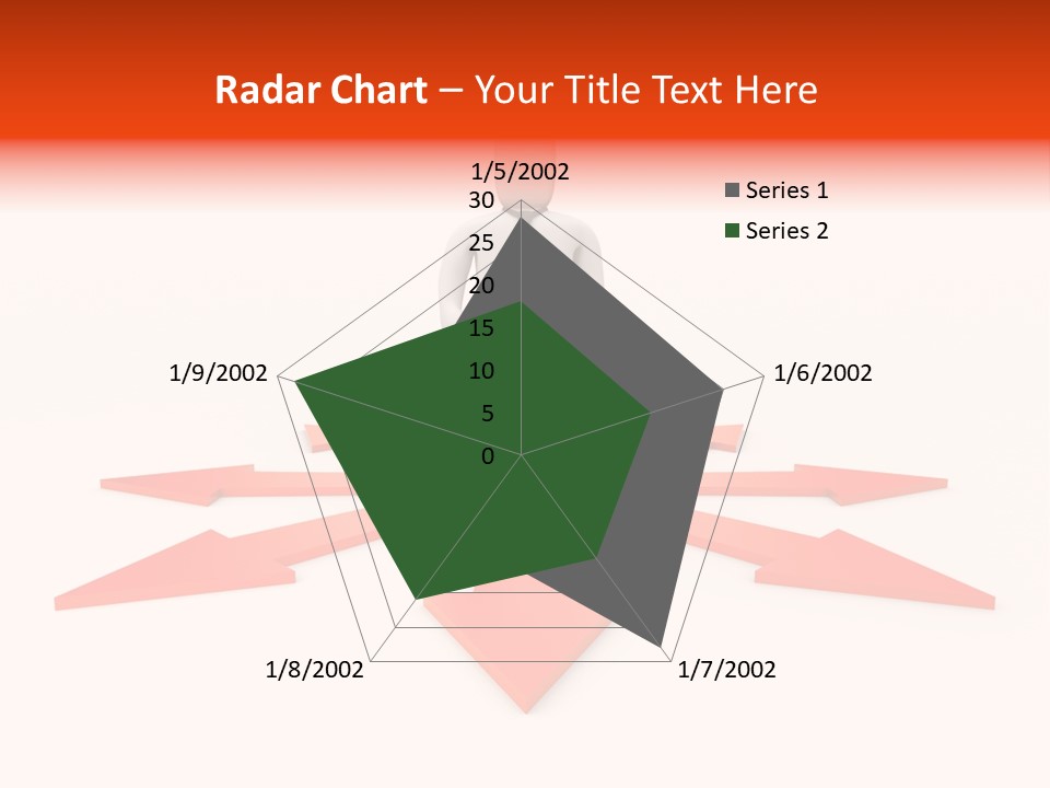 A Person Standing In Front Of A Red Arrow PowerPoint Template